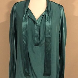 Teal Rachel Roy Silk Blouse
